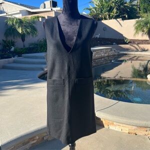 Vintage 90s minimalist wool shift dress Made in USA By Herman Geist classic